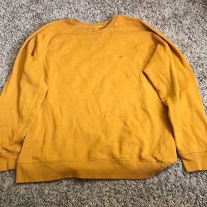 mustard yellow levi’s brand crewneck